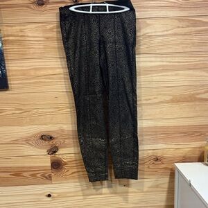 Elegant Black and Gold Women’s  StretchyPants